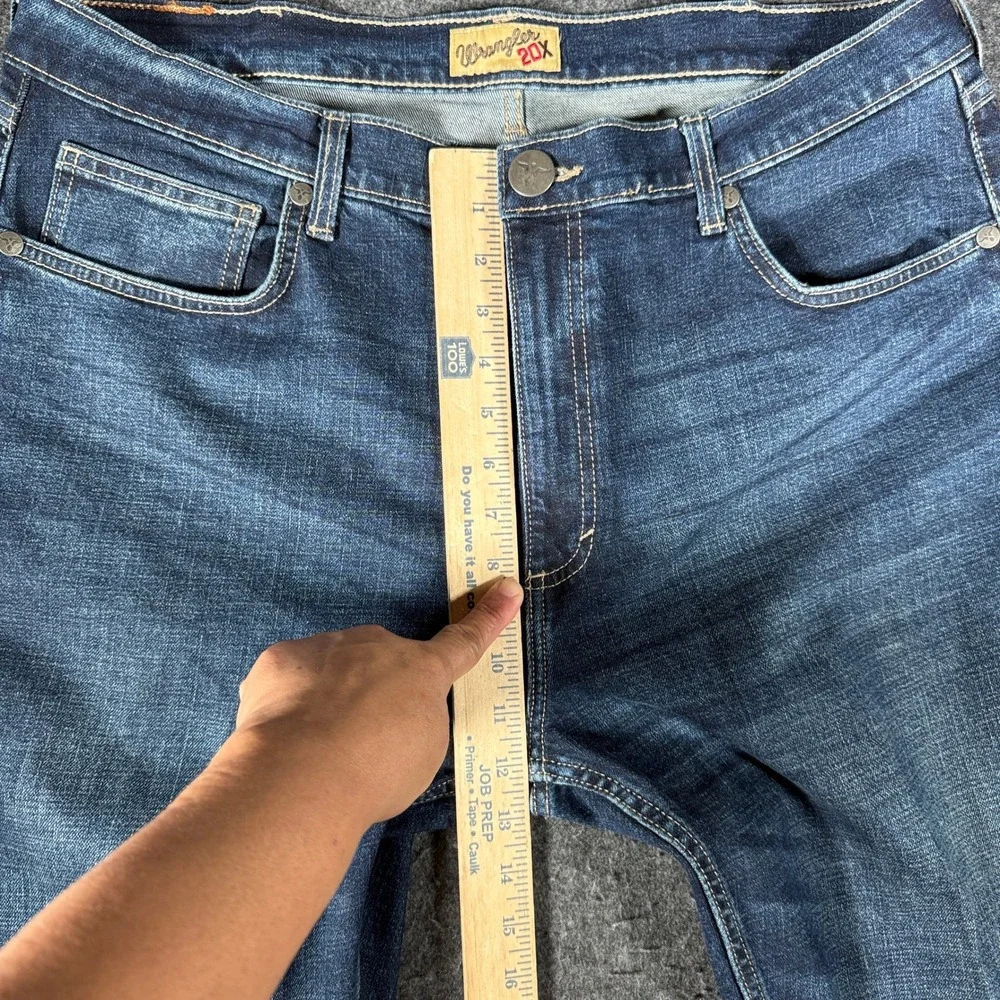 Wrangler 20X No. 42 Vintage Bootcut Mens Jeans Dark Wash 36x36 Blue Denim